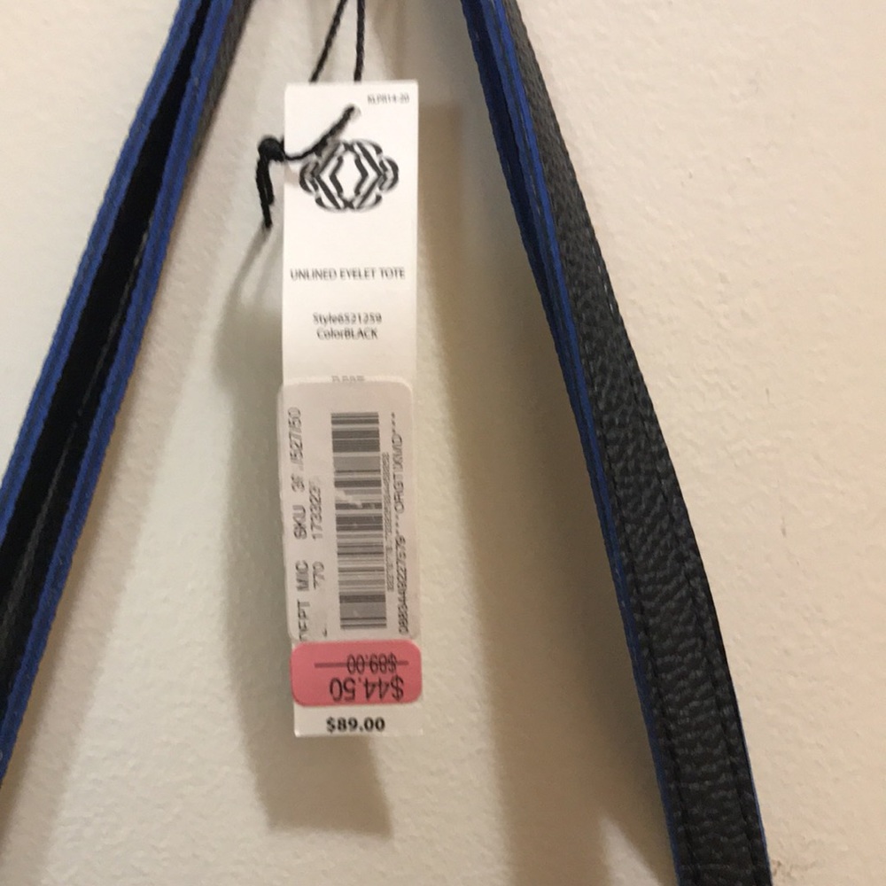 Kate Landry navy unlined TOTE bag NWT - Picture 3 of 11